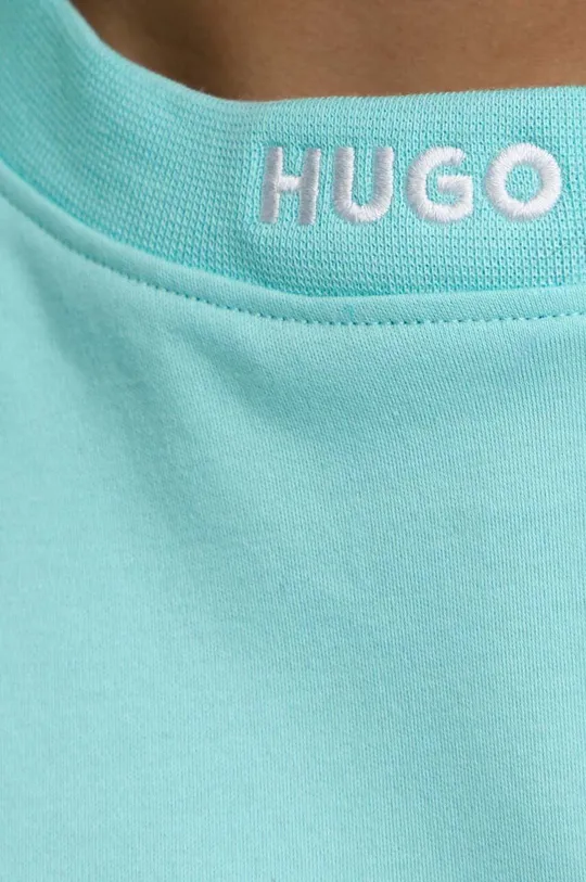 niebieski HUGO t-shirt bawełniany lounge