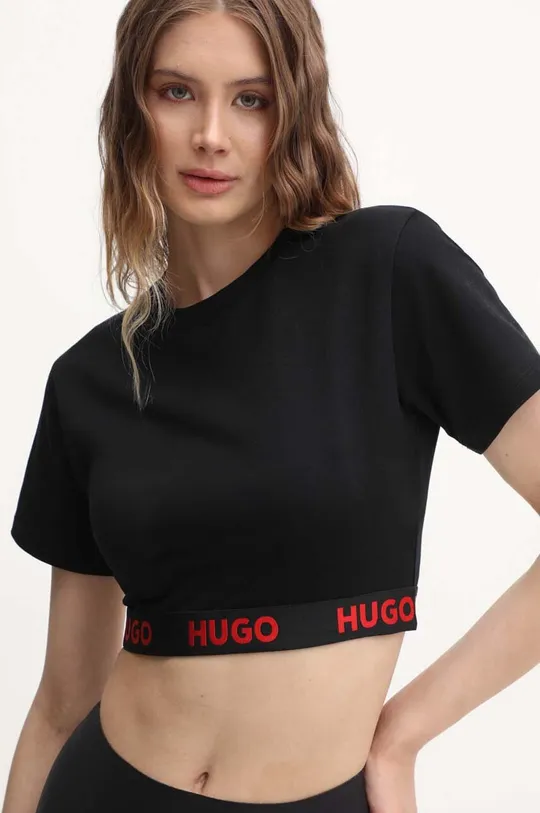 HUGO t-shirt lounge Materiał zasadniczy: 66 % Bawełna, 30 % Poliester, 4 % Elastan, Taśma: 51 % Poliester, 42 % Poliamid, 7 % Elastan