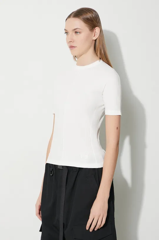beżowy Y-3 t-shirt bawełniany Fitted SS Tee