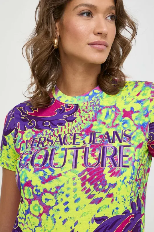 барвистий Бавовняна футболка Versace Jeans Couture