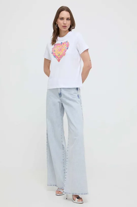 Versace Jeans Couture t-shirt bawełniany biały