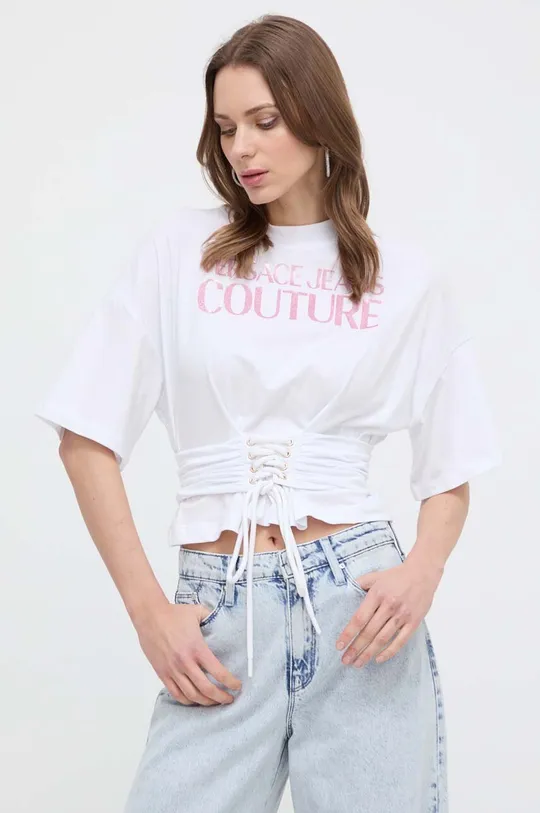 fehér Versace Jeans Couture pamut póló Női