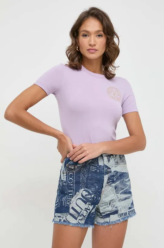 lila Versace Jeans Couture t-shirt