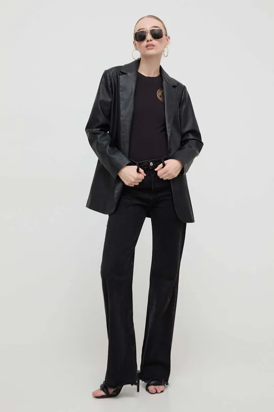 Μπλουζάκι Versace Jeans Couture μαύρο