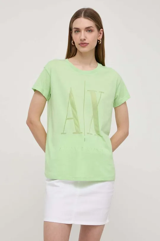 zielony Armani Exchange t-shirt Damski