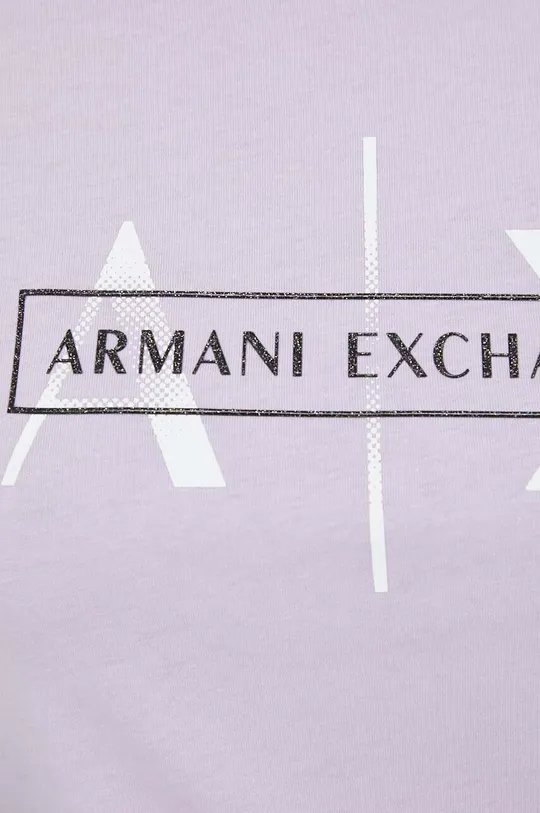 фіолетовий Бавовняна футболка Armani Exchange