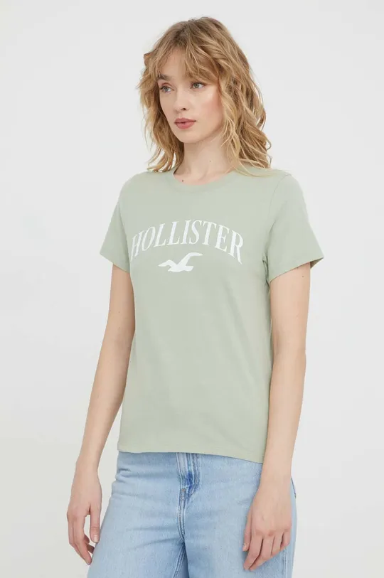 różowy Hollister Co. t-shirt bawełniany 3-pack Damski