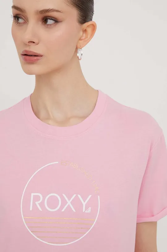 ružová Bavlnené tričko Roxy