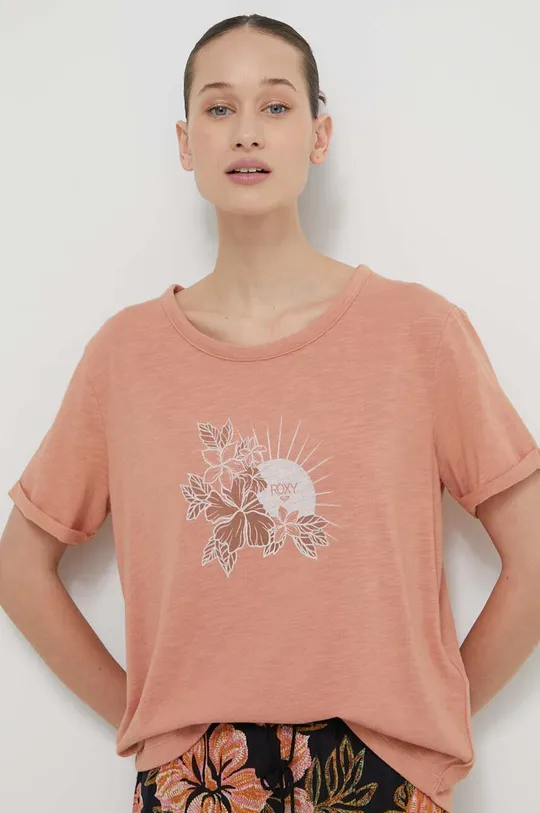 oranžna Kratka majica Roxy Ženski