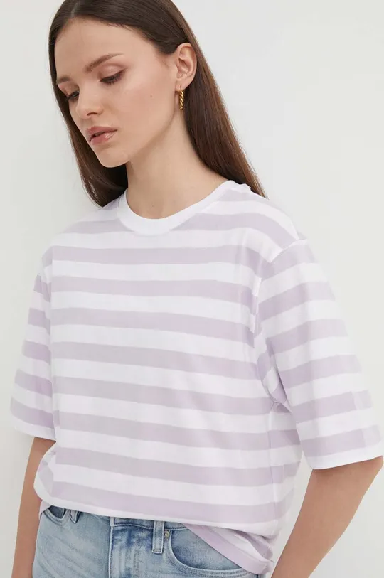 violetto United Colors of Benetton t-shirt in cotone