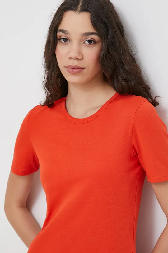 oranžna Bombažna kratka majica United Colors of Benetton