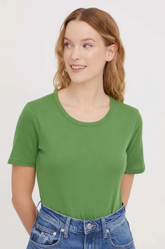 zelena Pamučna majica United Colors of Benetton Ženski