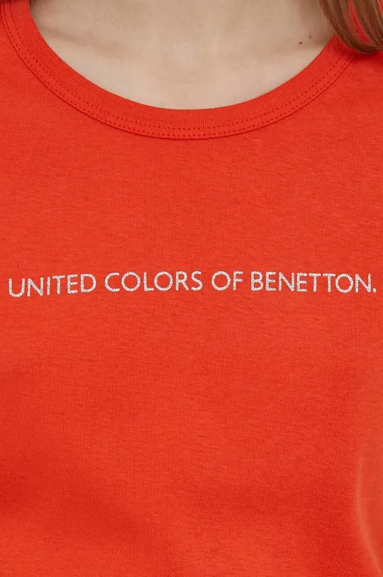 красный Хлопковая футболка United Colors of Benetton