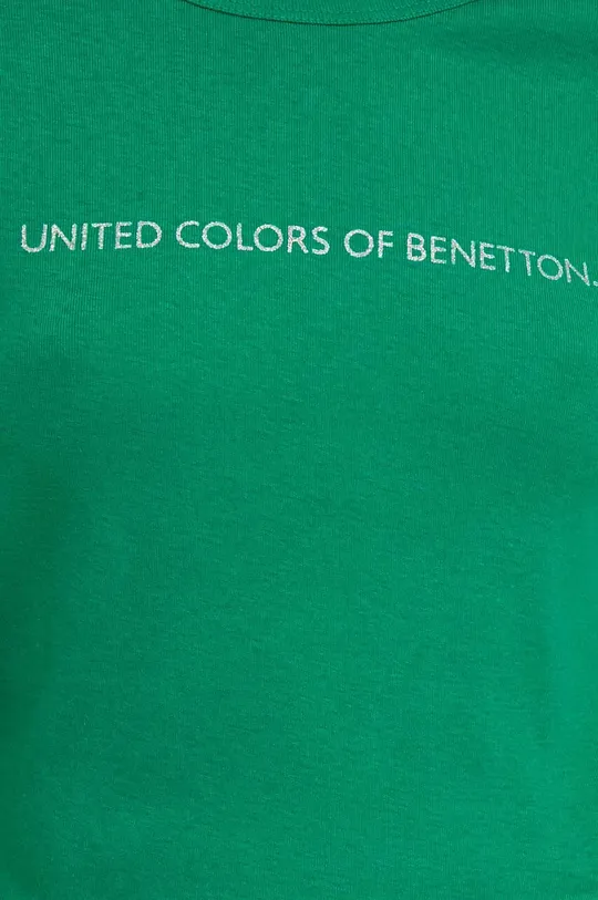 zelená Bavlnené tričko United Colors of Benetton