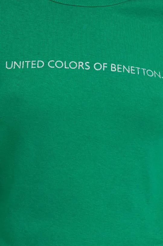 зелёный Хлопковая футболка United Colors of Benetton