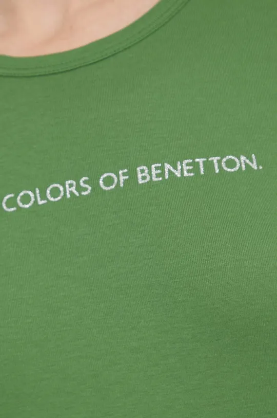 зелёный Хлопковая футболка United Colors of Benetton