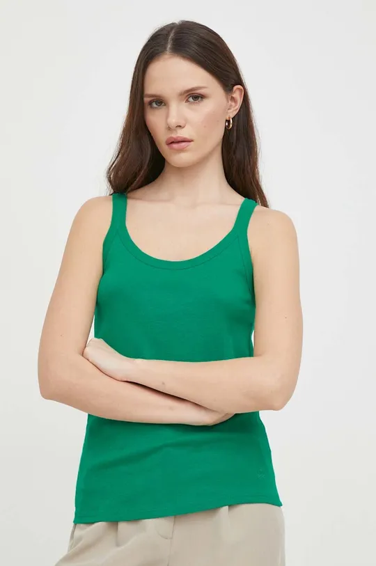 πράσινο Βαμβακερό τοπ United Colors of Benetton Γυναικεία