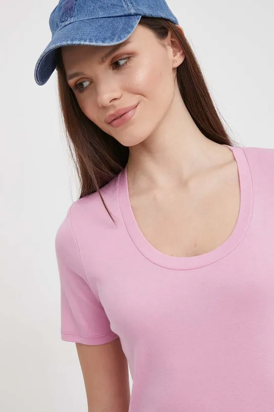różowy United Colors of Benetton t-shirt bawełniany