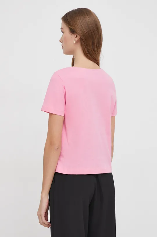 United Colors of Benetton t-shirt bawełniany różowy
