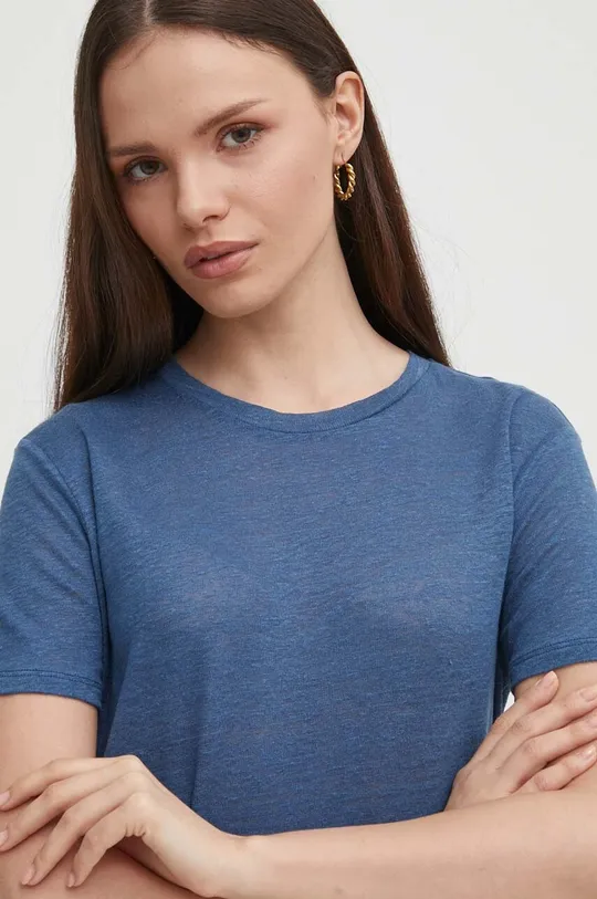 blu United Colors of Benetton maglietta in lino