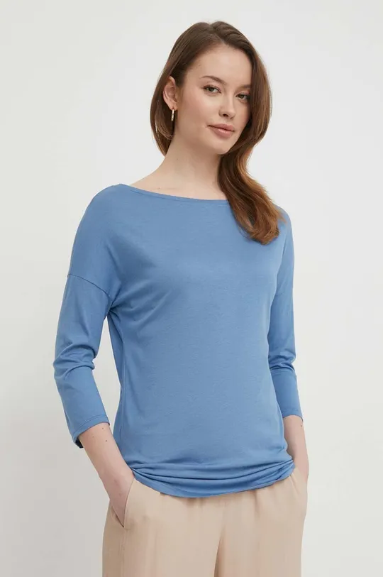modrá Tričko s dlhým rukávom Sisley Dámsky