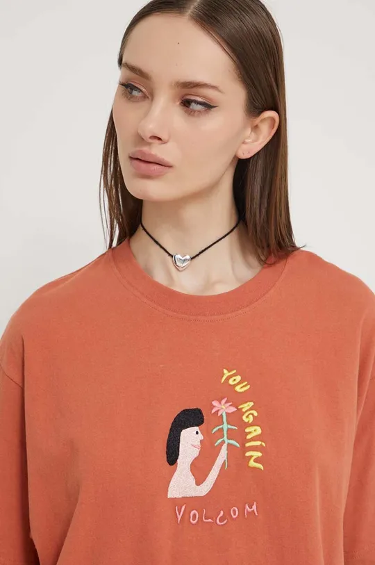 pomarańczowy Volcom t-shirt bawełniany x ARTHUR LONGO