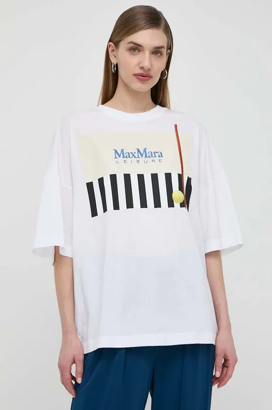 bianco Max Mara Leisure t-shirt in cotone Donna