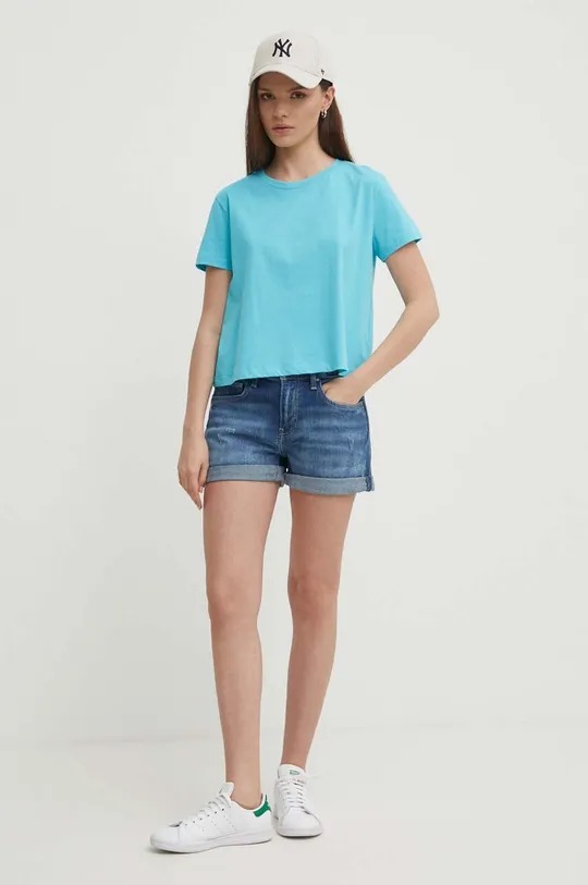 Sisley t-shirt in cotone blu