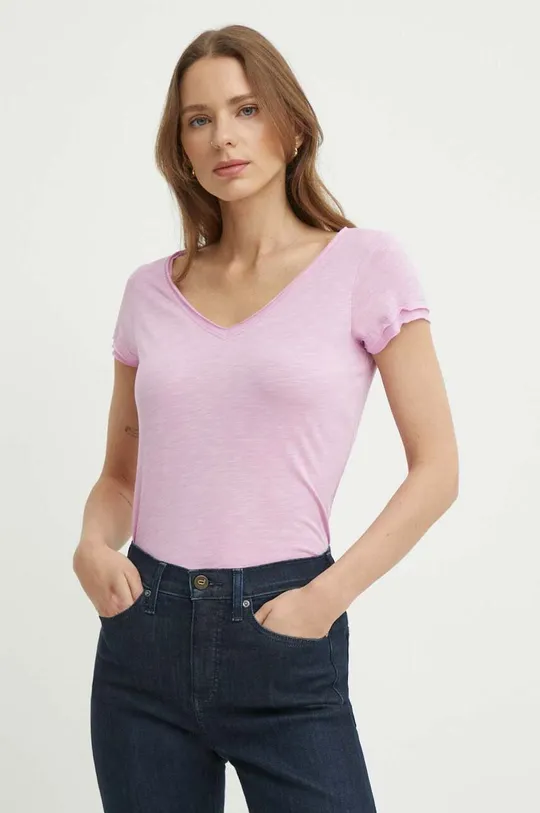Sisley t-shirt różowy