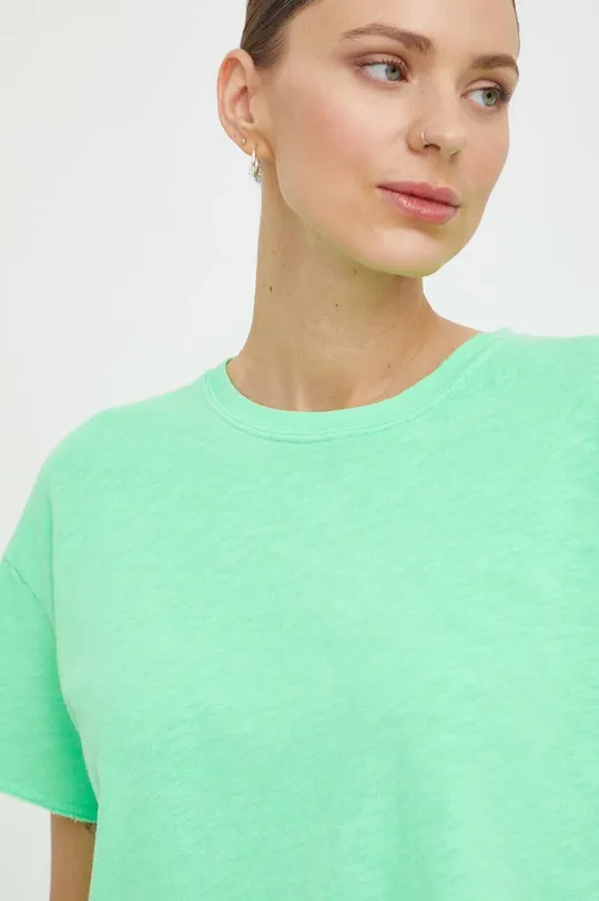 zelená Bavlnené tričko American Vintage  T-SHIRT MC COL ROND