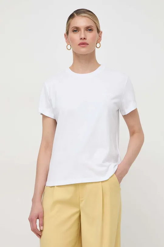 λευκό Βαμβακερό μπλουζάκι Patrizia Pepe Γυναικεία
