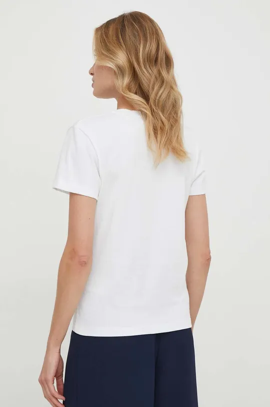 Βαμβακερό μπλουζάκι Marc O'Polo λευκό