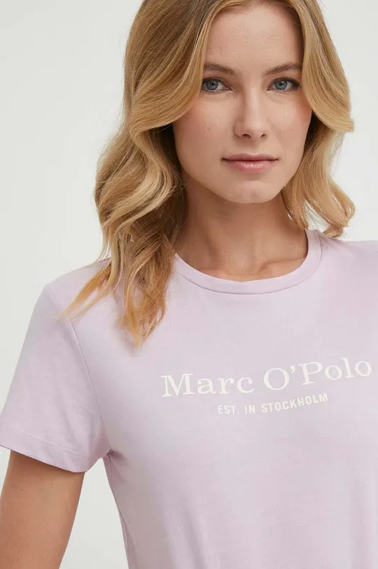 roza Bombažna kratka majica Marc O'Polo Ženski