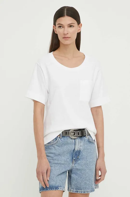 biały Marc O'Polo t-shirt bawełniany Damski