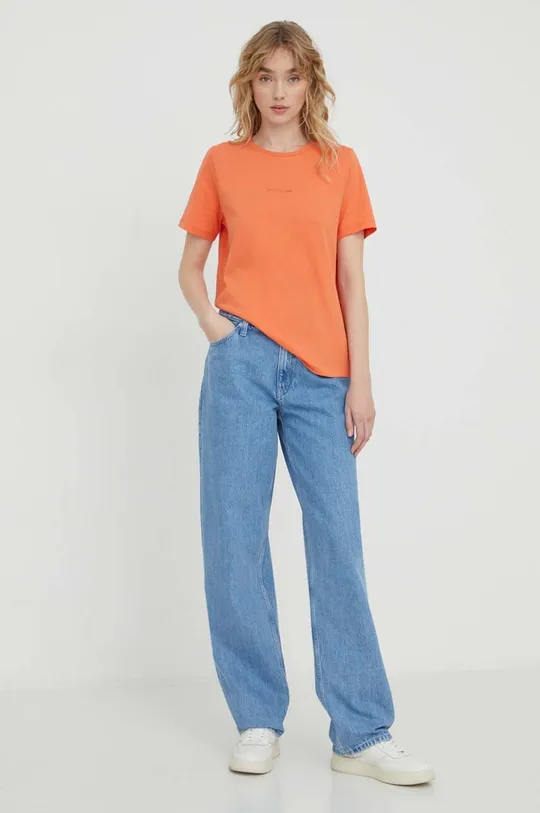 πορτοκαλί Βαμβακερό μπλουζάκι Marc O'Polo Γυναικεία