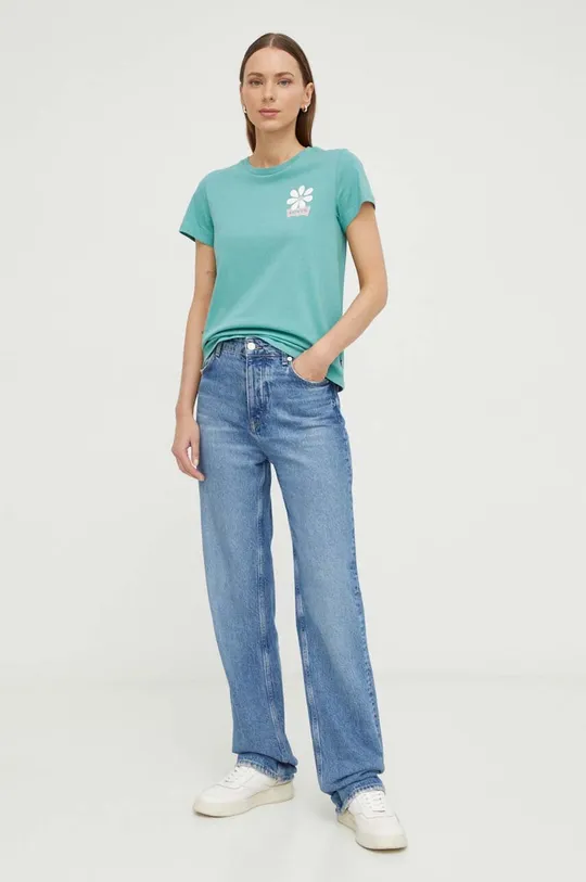 Levi's t-shirt in cotone turchese