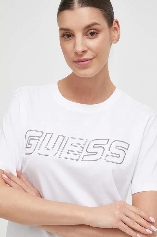 biela Bavlnené tričko Guess KIARA