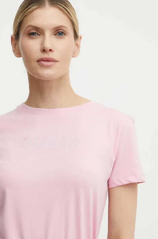 ροζ Μπλουζάκι Guess SKYLAR Γυναικεία