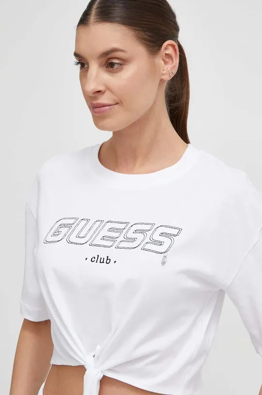 biały Guess t-shirt bawełniany NATALIA Damski