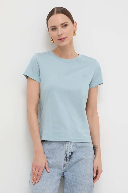 niebieski Marella t-shirt bawełniany Damski