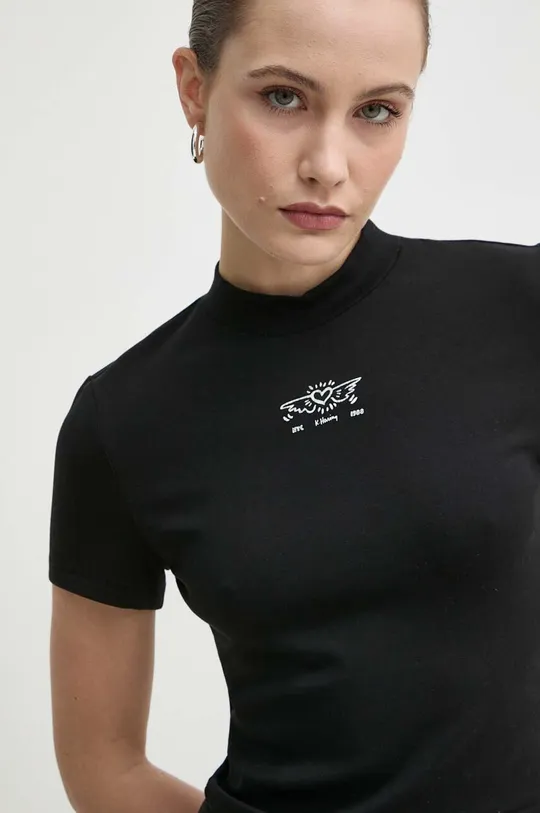 μαύρο Μπλουζάκι Miss Sixty x Keith Haring