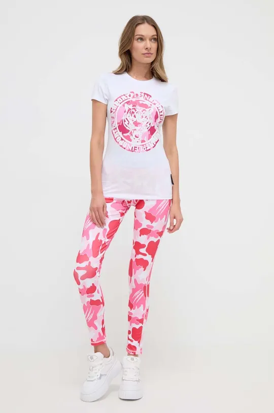 PLEIN SPORT t-shirt bawełniany różowy