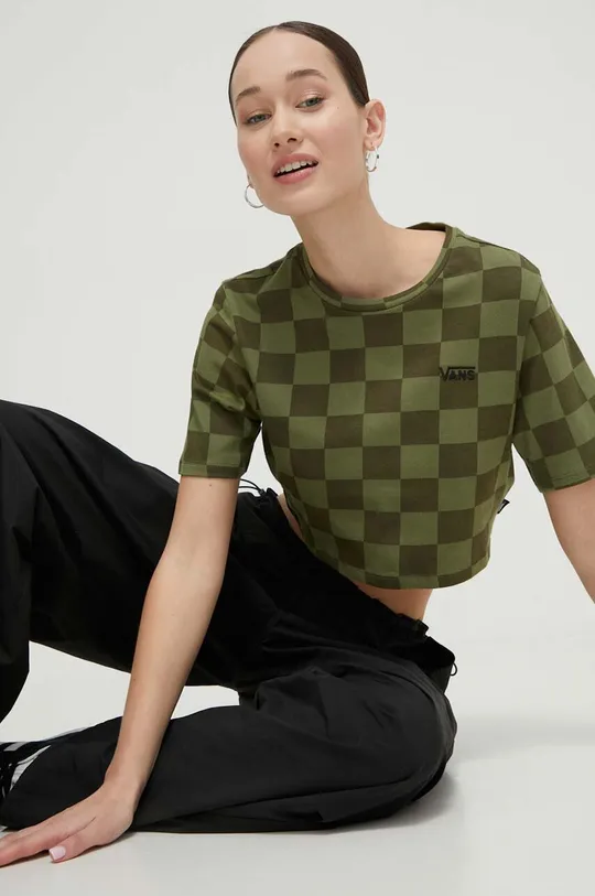 πράσινο Βαμβακερό μπλουζάκι Vans Γυναικεία