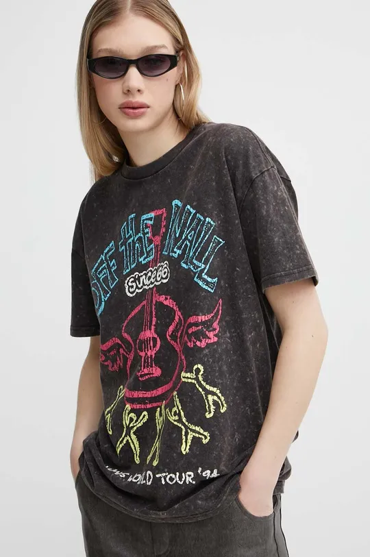 γκρί Βαμβακερό μπλουζάκι Vans Γυναικεία