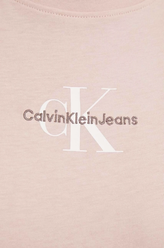 rózsaszín Calvin Klein Jeans pamut póló