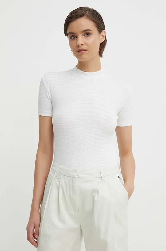 bela Kratka majica Calvin Klein Jeans Ženski