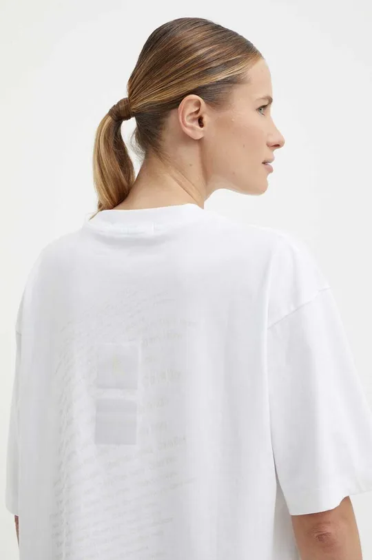 bijela Pamučna majica Calvin Klein Jeans Ženski