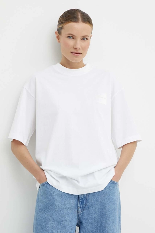 Calvin Klein Jeans t-shirt bawełniany biały