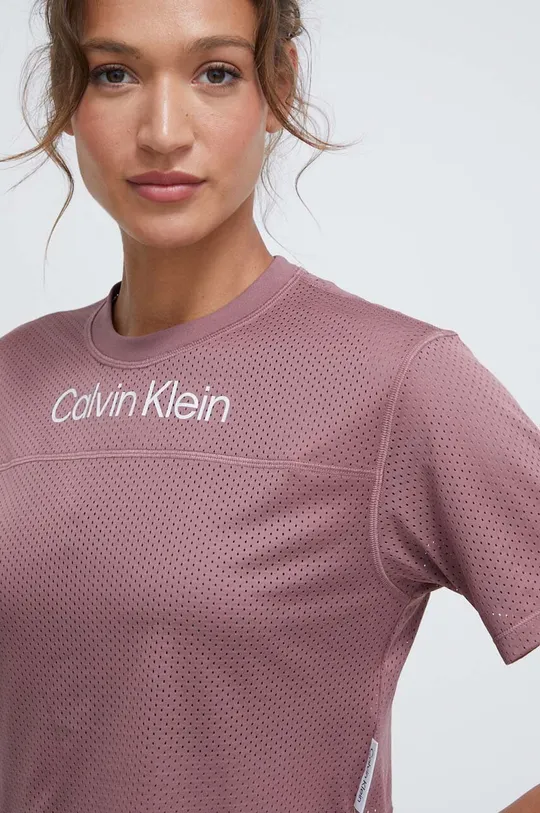 ροζ Μπλουζάκι προπόνησης Calvin Klein Performance Γυναικεία