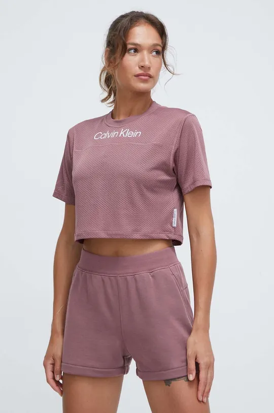 rózsaszín Calvin Klein Performance edzős póló